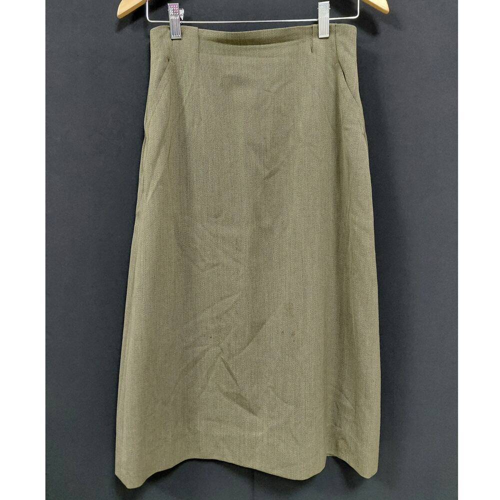 MARGON Made in Italy Skirt Olive Solid Women Size IT 42